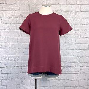 Madewell red textured top size XS